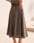 The Aspen Dark Brown Top + Skirt Set - Sold Separately