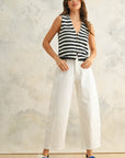 The Saffi Navy Striped Vest
