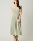 The Sahar Sage Linen Midi Dress
