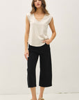 The Sara Stone Cap Sleeve Top