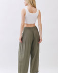 The Senna Vintage Olive Drawstring Barrel Pants