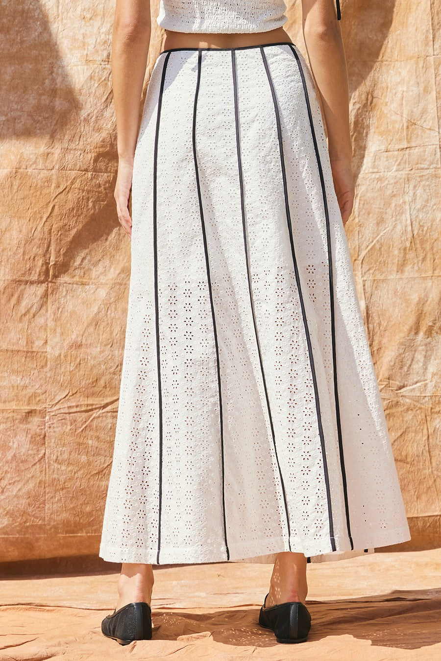 The Sera Eyelet Top + Skirt Set - Sold Separately