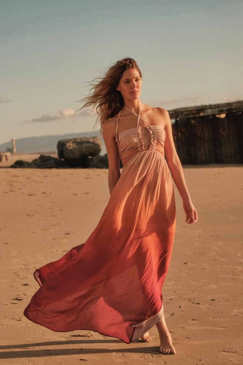 The Serena Ombre Halter Dress
