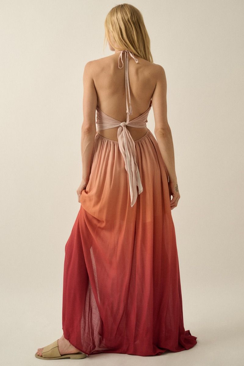 The Serena Ombre Halter Dress