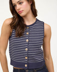 The Shannon Stripe Cardigan Vest