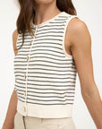 The Shannon Stripe Cardigan Vest