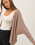 The Shanti Mocha Dolman Sleeve Cardigan