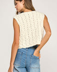 The Sofie Off White Cable Knit Vest