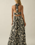 The Sonora Black Halter Maxi Dress