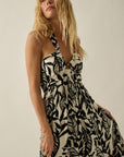 The Sonora Black Halter Maxi Dress