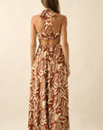 The Sonora Sunburn Halter Maxi Dress