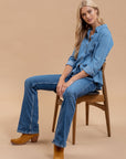 The Stella Chambray Buttondown Top