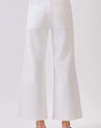 The Genoa White Slant Pocket Crop Jeans