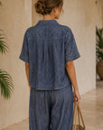 The Tova Denim Top + Pant Set - Sold Separately