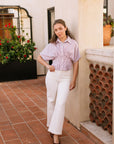 The Raley Off White Patch Pocket Jeans