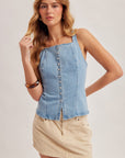 The Talya Apron Denim Top