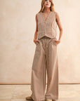 The Tansy Striped Vest + Pants Set - Sold Separately