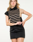 The Tanya Turtleneck Striped Top