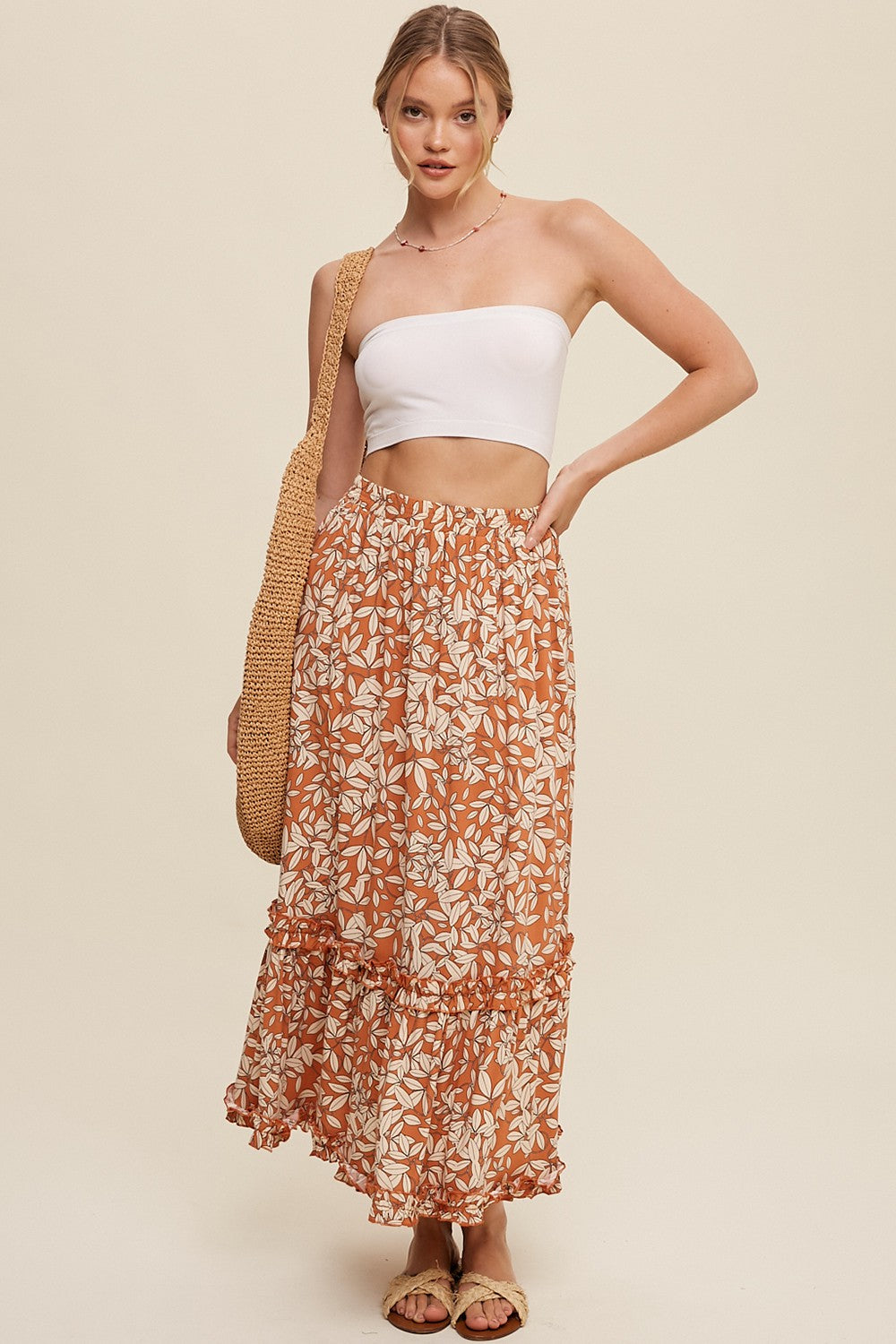 The Briony Ruffle Maxi Skirt