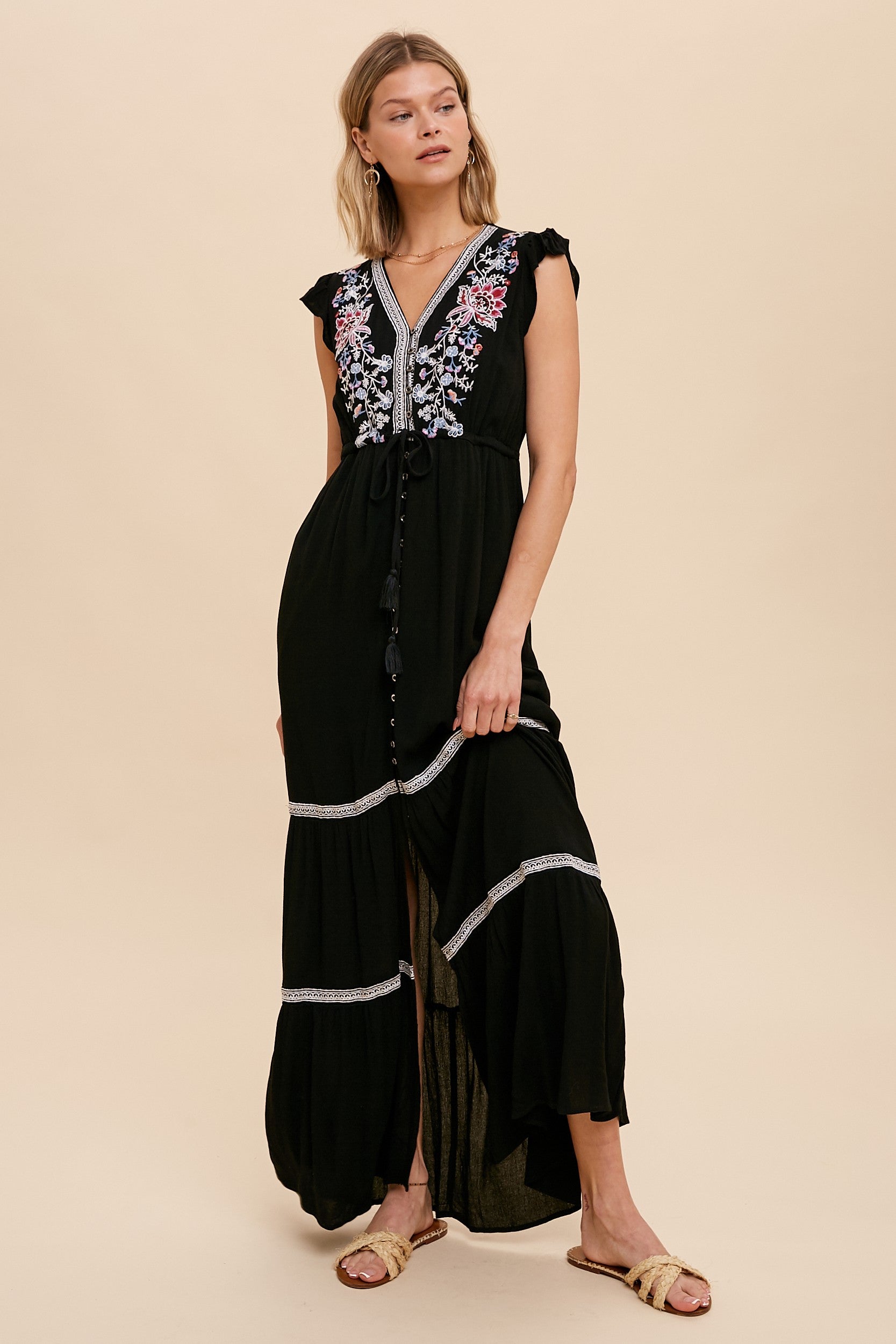 The Everlee Embroidered Maxi Dress