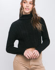 The Pippa Cable Knit Crop Sweater