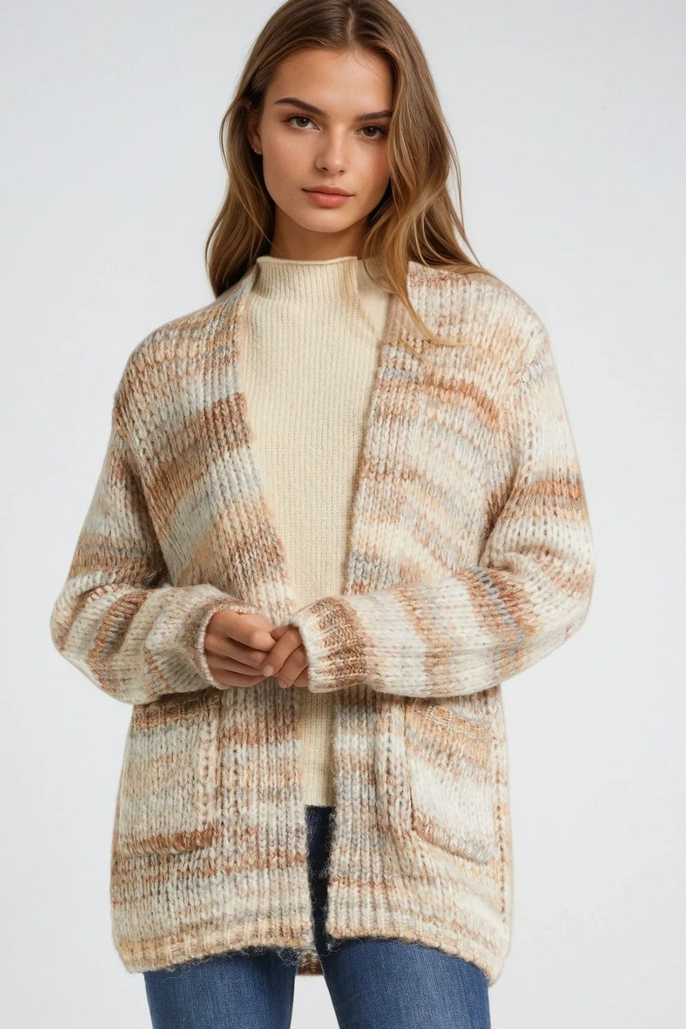 The Samara Mottled Striped Cardigan