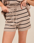 The Tina Striped Dolman Top + Shorts Set - Sold Separately