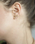The Tiny Starburst Oval Studs by Michelle Starbuck Designs