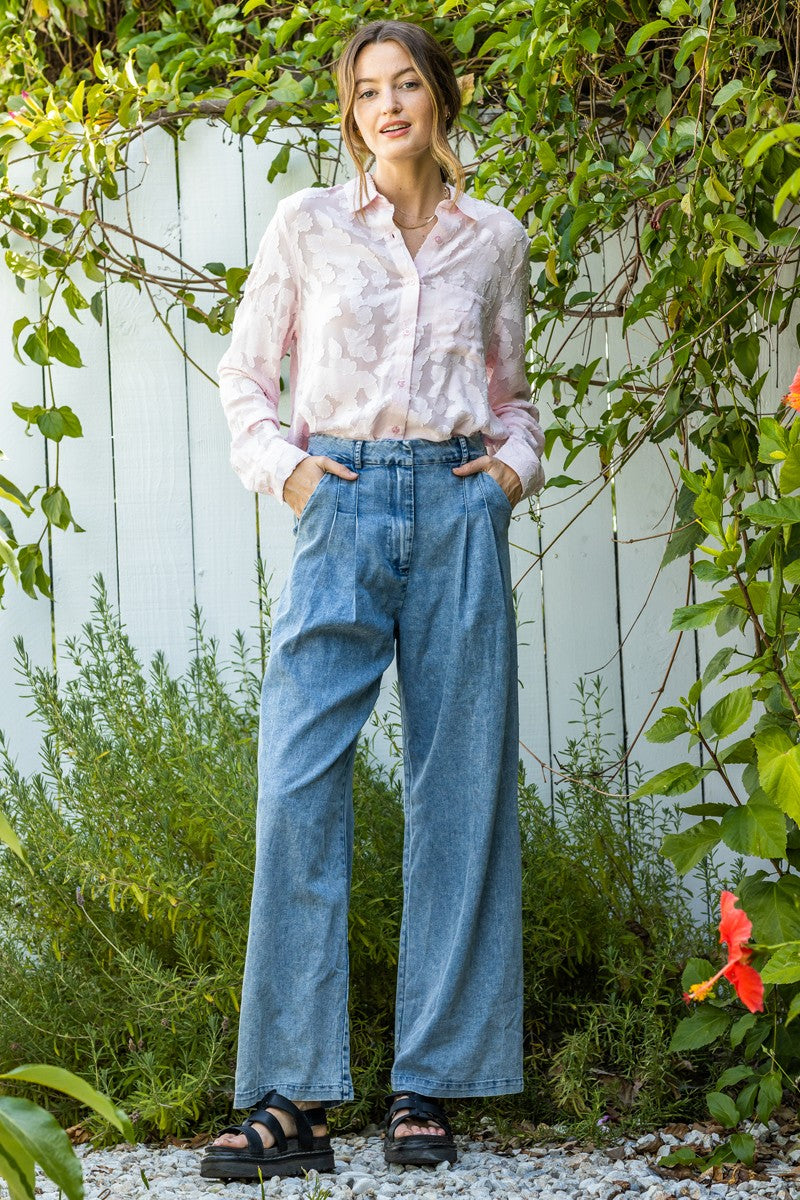The Tommi Pleated Denim Trousers – Thread + Seed
