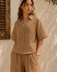 The Tova Brown Top + Pant Set - Sold Separately
