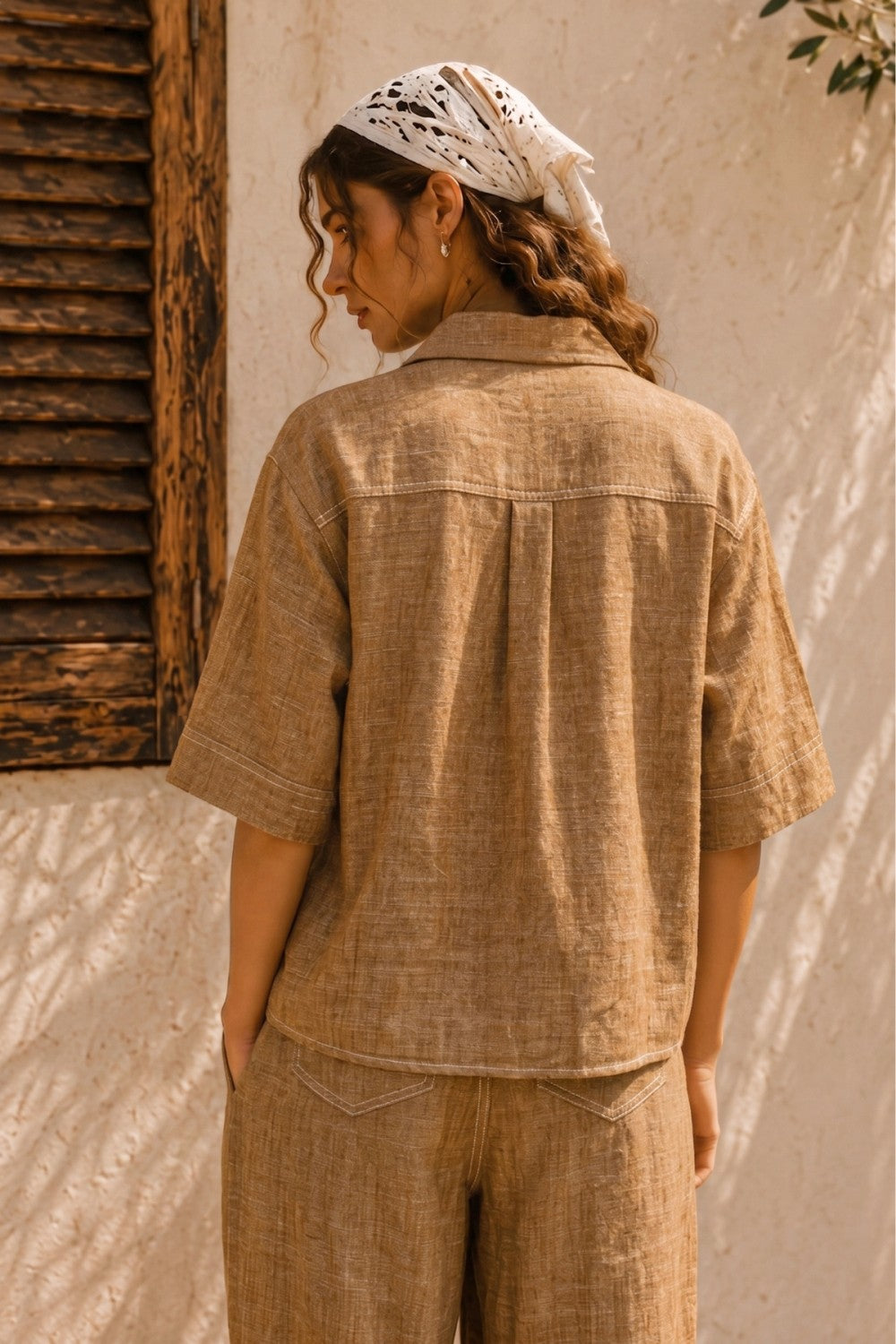 The Tova Brown Top + Pant Set - Sold Separately