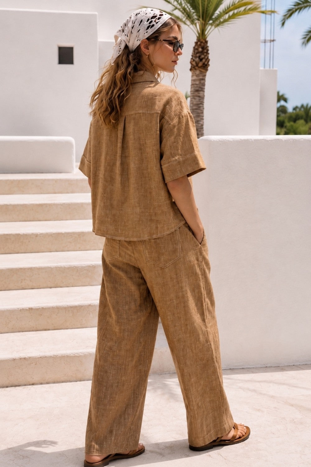 The Tova Brown Top + Pant Set - Sold Separately