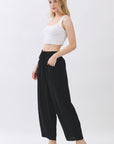 The Senna Black Drawstring Barrel Pants