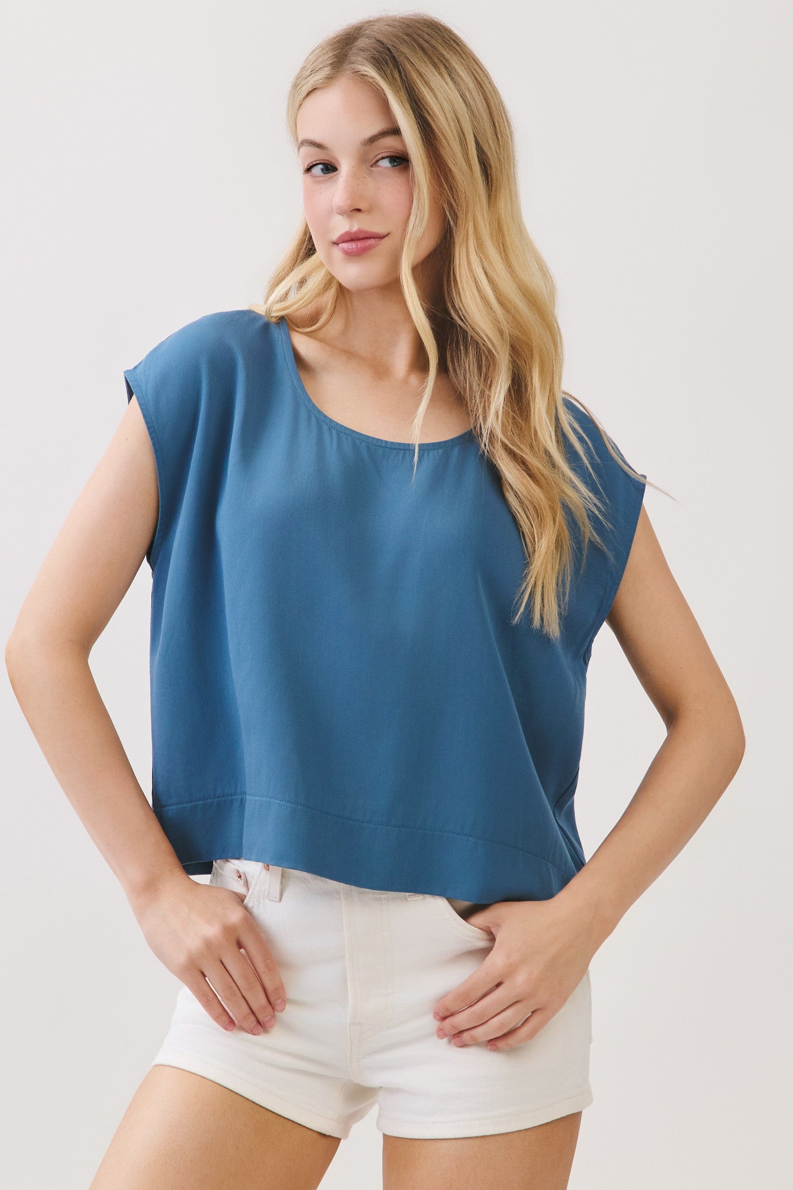 The Rumi Dark Denim Top + Pant Set - Sold Separately