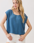 The Rumi Dark Denim Top + Pant Set - Sold Separately