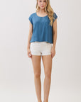 The Rumi Dark Denim Top + Pant Set - Sold Separately