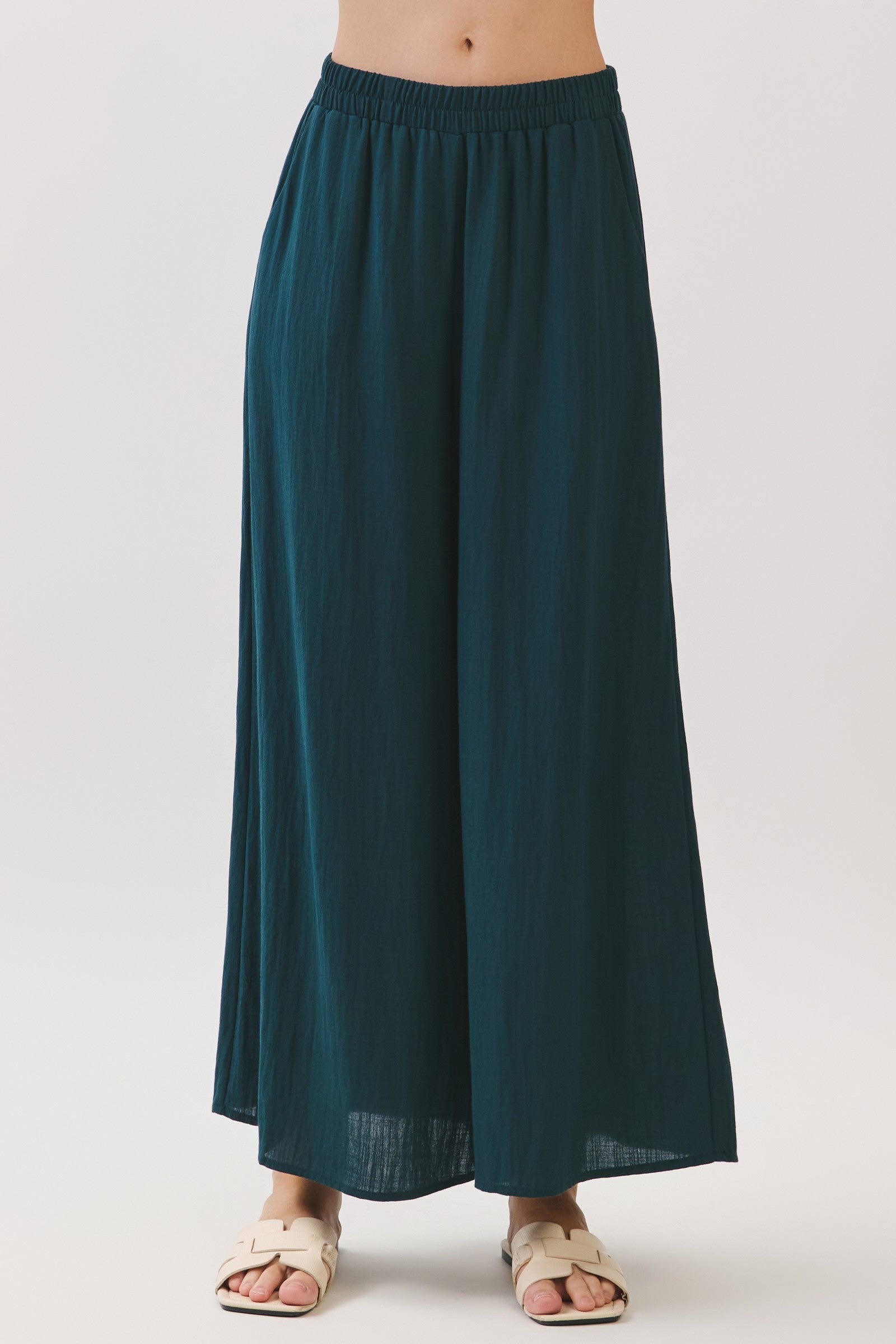 The Asha Dark Hunter Green Top + Pant Set - Sold Separately