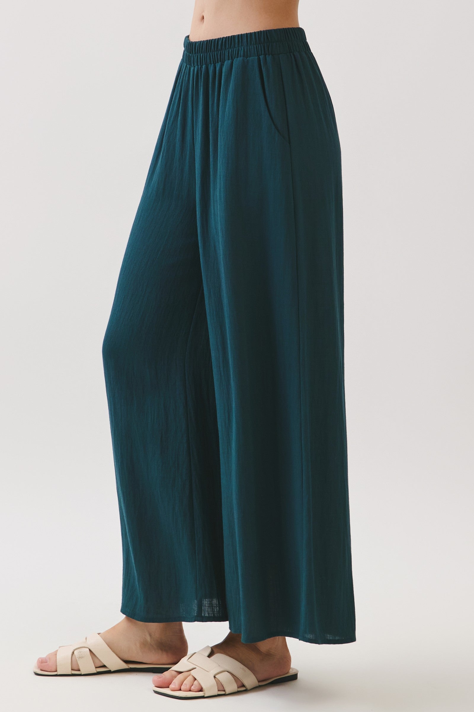 The Asha Dark Hunter Green Top + Pant Set - Sold Separately