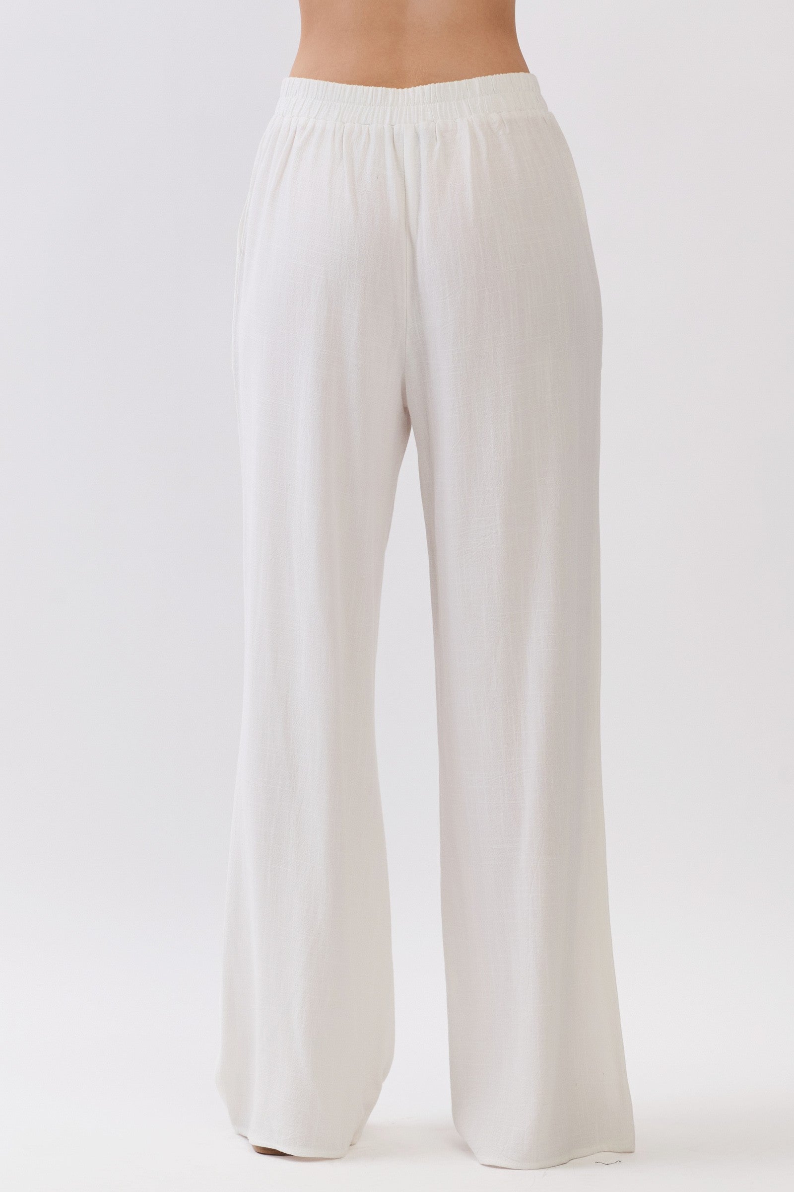 The Kieran Off White Linen Utility Pants