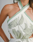 The Valencia Halter Cut Out Midi Dress