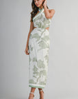 The Valencia Halter Cut Out Midi Dress