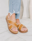 The Vera Tan Cross Stitched Sandal