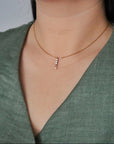 The Vertical Cz Drop Necklace