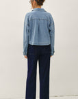 The Vesper Denim Cropped Shacket