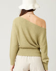 The Whitney Olive Off Shoulder Sweater