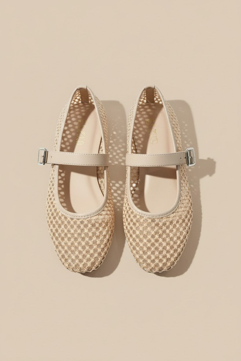 The Willa Woven Mary Jane Flat