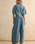 The Willow Chambray Pleated Jumpsuit