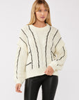 The Yvaine Striped Cable Sweater