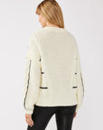 The Yvaine Striped Cable Sweater