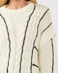 The Yvaine Striped Cable Sweater